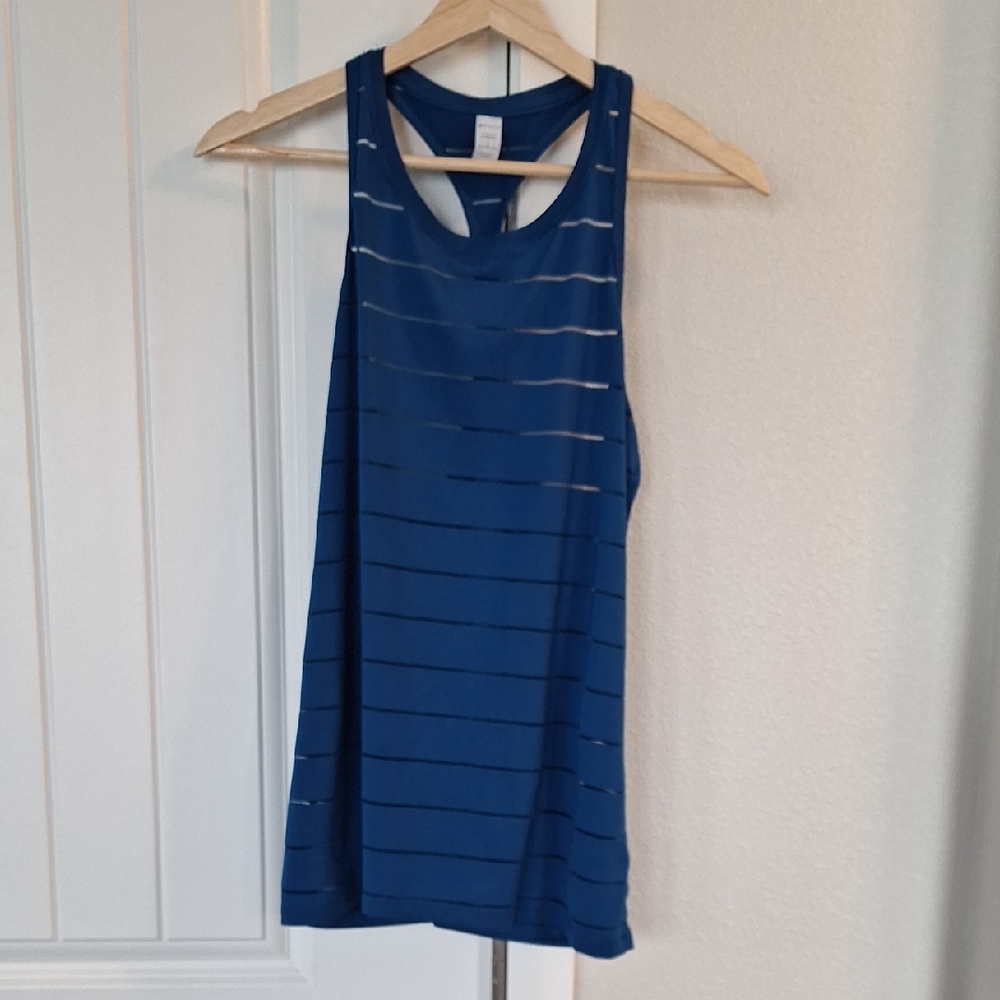 Athleta Sm Blue Striped Women's Tank Top